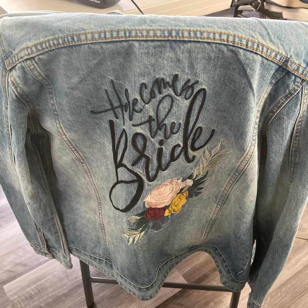 David bridal Jean jacket one size-only worn once